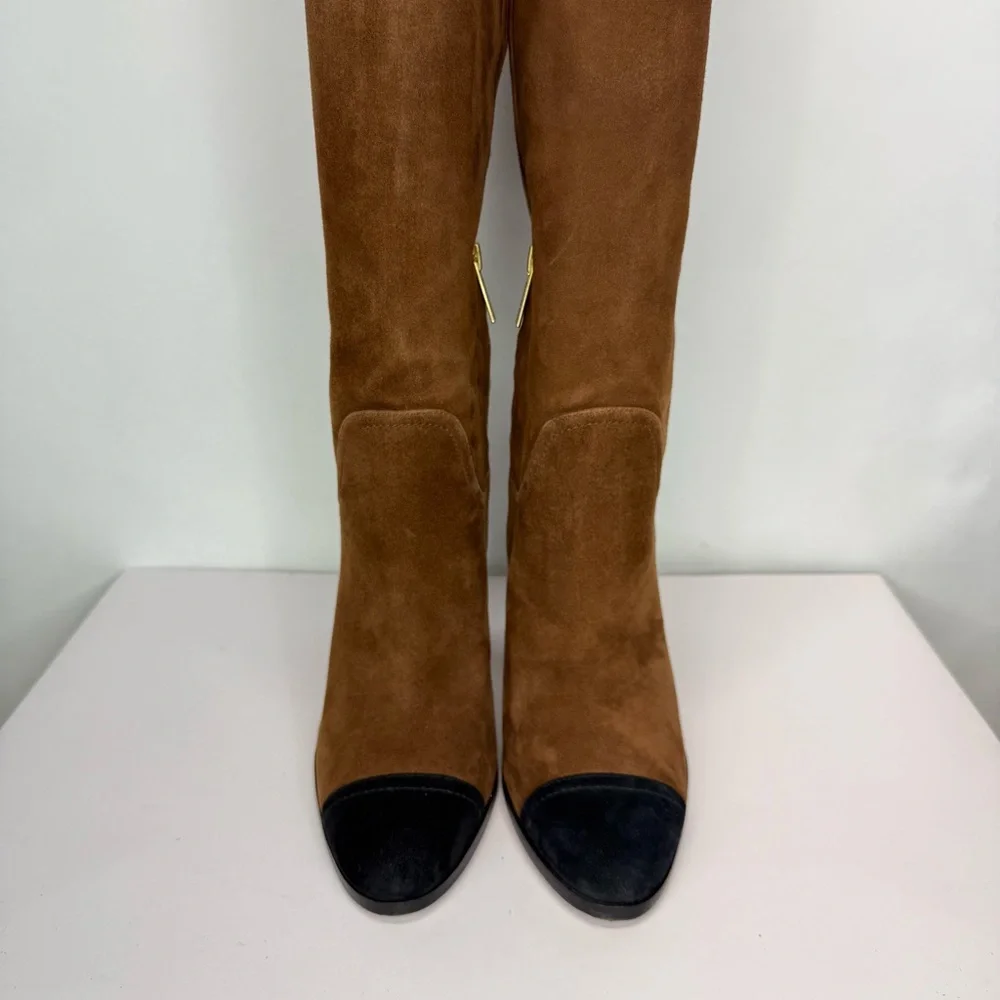 New Veronica Beard Conrad Cap Toe Over the Knee Boot Sz 9
